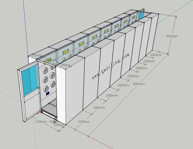 風(fēng)淋室安裝結(jié)構(gòu)圖 風(fēng)淋室安裝結(jié)構(gòu)圖